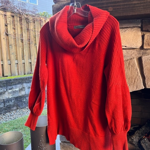 Anthropology, Cowl Neck Burnt Orange Sweater Medium - Picture 6 of 9
